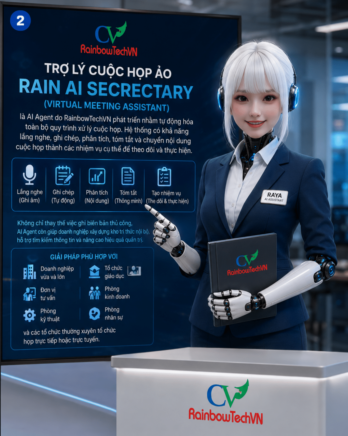 Trợ lý Cuộc họp Ảo RainbowTechVN